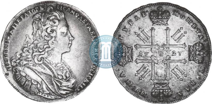 Picture 1 rouble 1727 year  "Moscow type"