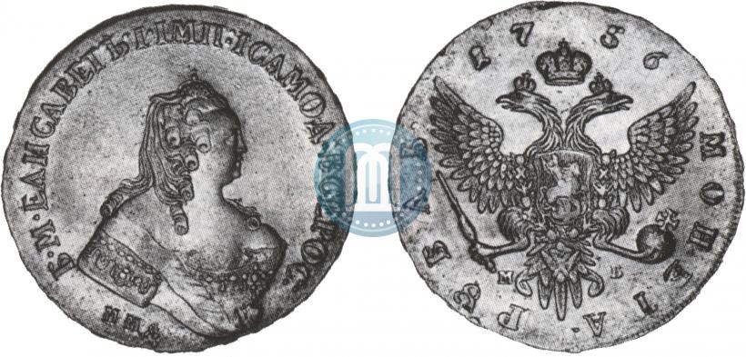 Picture 1 rouble 1756 year ММД-МБ 