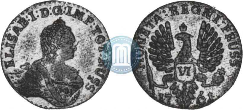 Picture 6 groszy 1761 year  