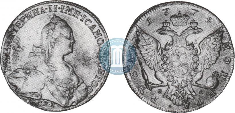 Picture 1 rouble 1774 year СПБ-ФЛ 