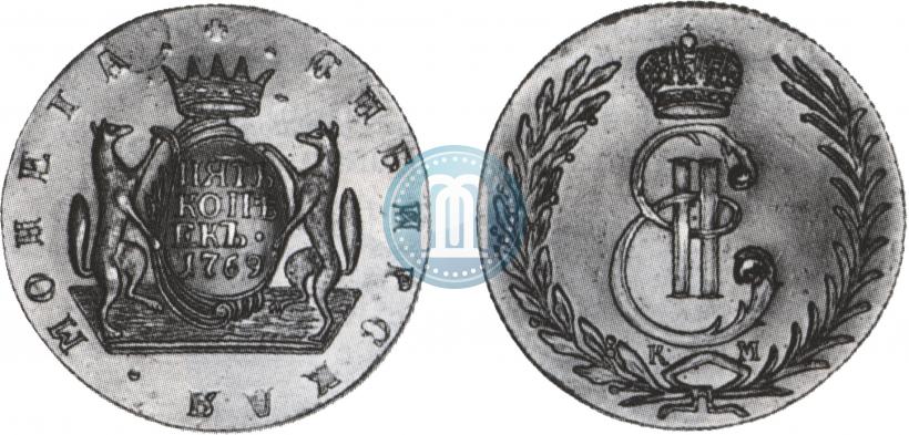 Picture 5 kopecks 1769 year КМ 