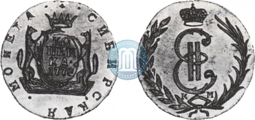 Picture 1 kopeck 1778 year КМ 