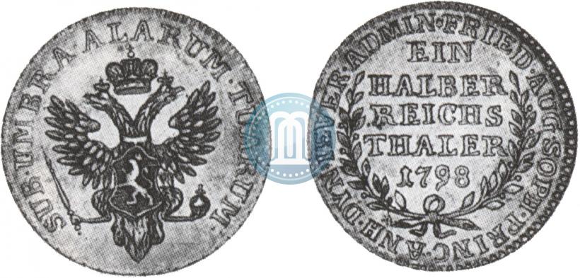 Фото Ein halber reichsthaler 1798 года  "Княжество Йевер"