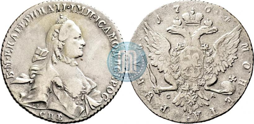 Picture 1 rouble 1764 year СПБ-ЯI 