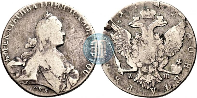 Picture 1 rouble 1775 year СПБ-ФЛ 