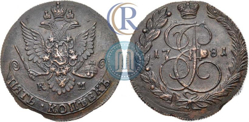 Picture 5 kopecks 1779 year КМ 
