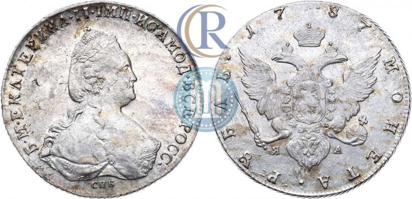 Picture 1 rouble 1787 year СПБ-ЯА 