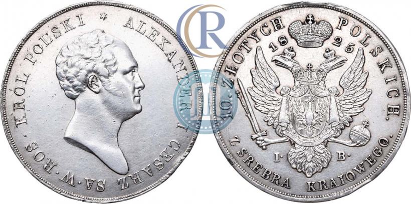 Picture 10 złotych 1825 year IB 