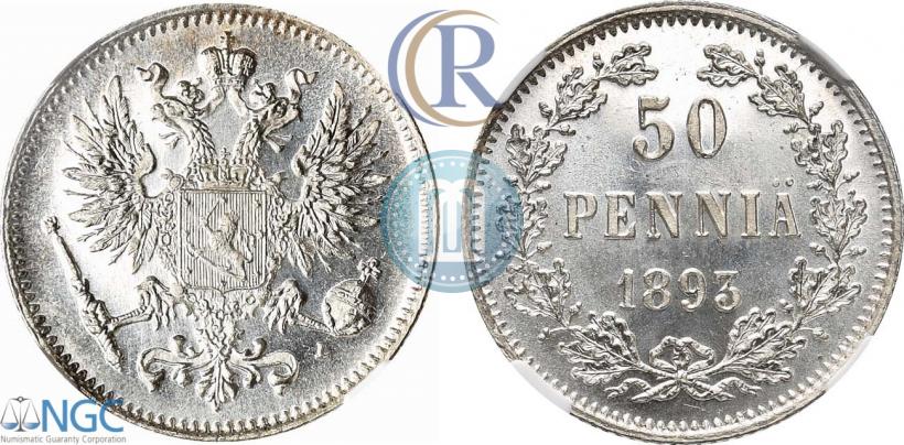 Фото 50 пенни 1893 года L 