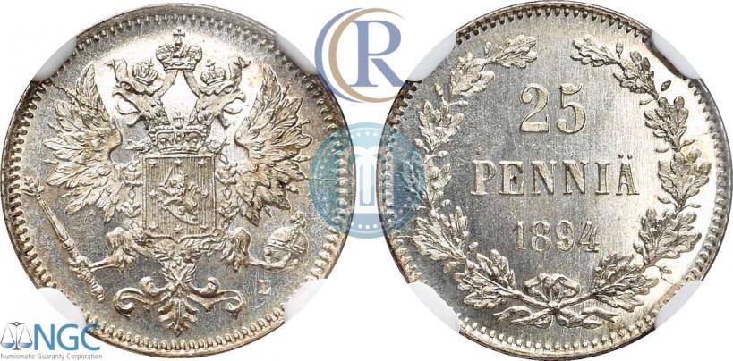 Picture 25 pennia 1894 year L 