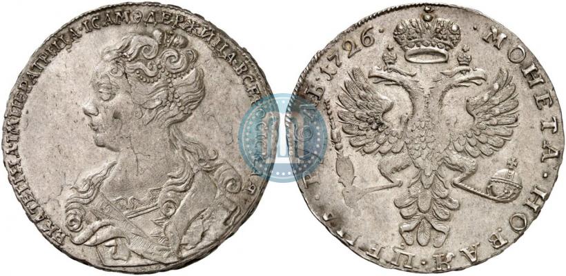 Picture 1 rouble 1726 year  "Moscow type, portrait turned to the left"
