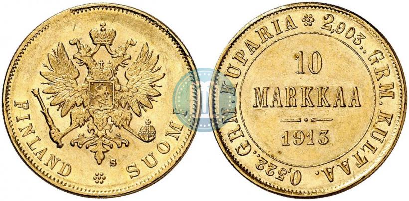 Фото 10 марок 1913 года S 
