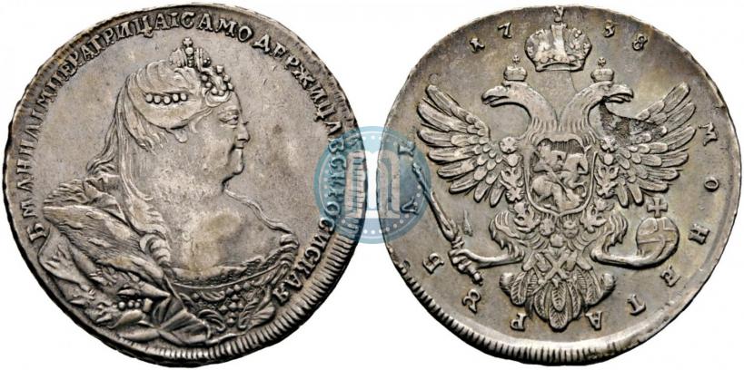 Picture 1 rouble 1738 year  "Moscow type"