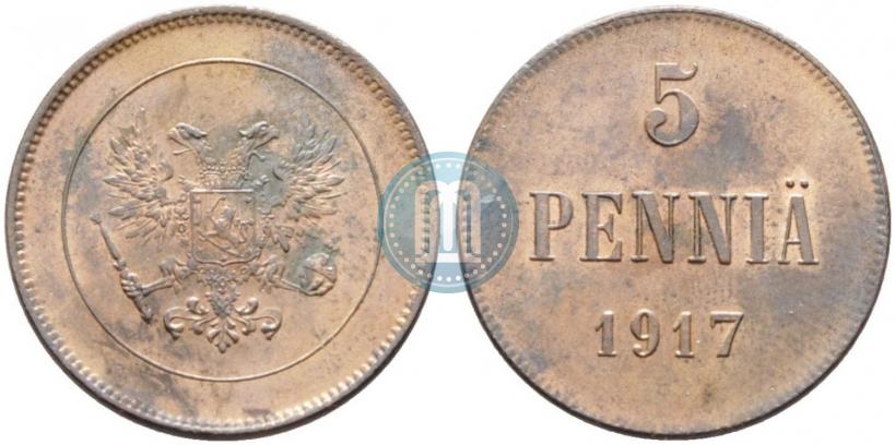 Фото 5 пенни 1917 года  