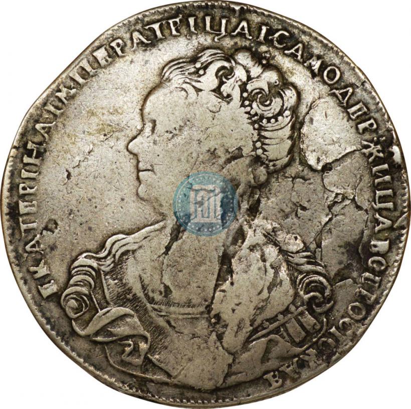 Picture 1 rouble 1726 year СПБ "Petersburg type, portrait turned to the left"