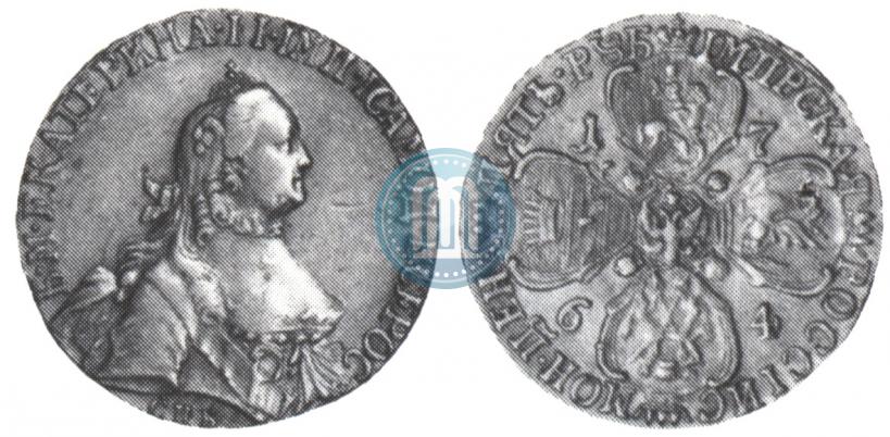 Picture 5 roubles 1764 year СПБ 