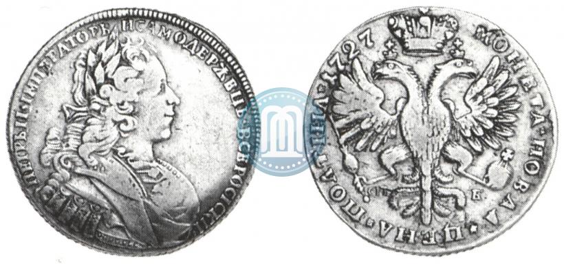 Picture Poltina 1727 year СПБ "Petersburg type"