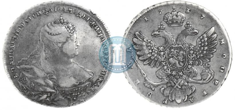 Picture 1 rouble 1737 year  "Moscow type"