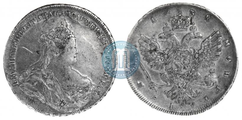 Picture 1 rouble 1738 year СПБ "Petersburg type"