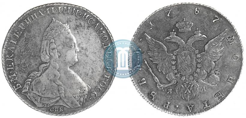 Picture 1 rouble 1787 year СПБ-ЯА 