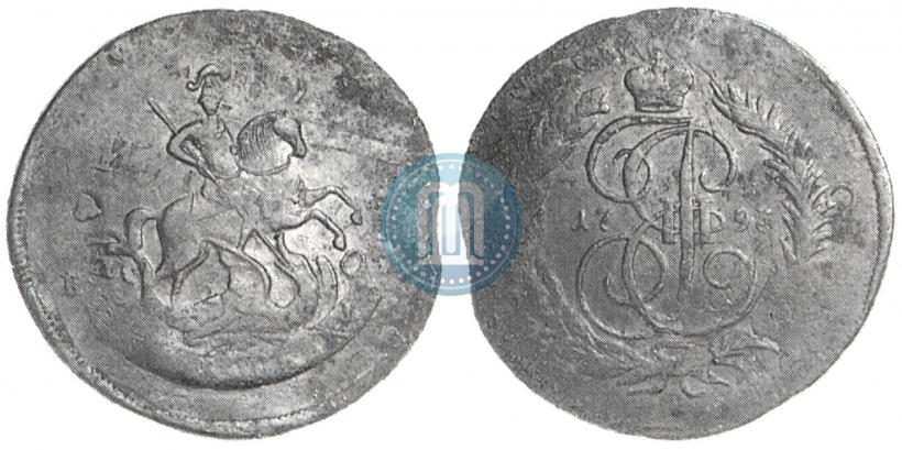 Фото 2 копейки 1793 года ЕМ "Павловский перечекан"