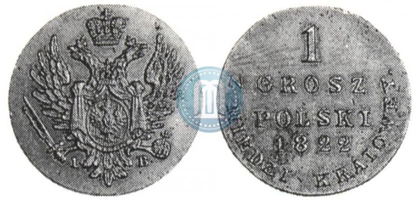 Picture 1 grosz 1822 year IB "Z MIEDZI KRAIOWEY"