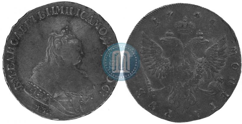 Фото 1 рубль 1744 года ММД 
