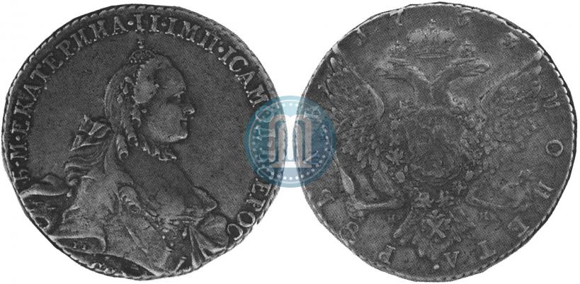 Picture 1 rouble 1763 year СПБ-НК 