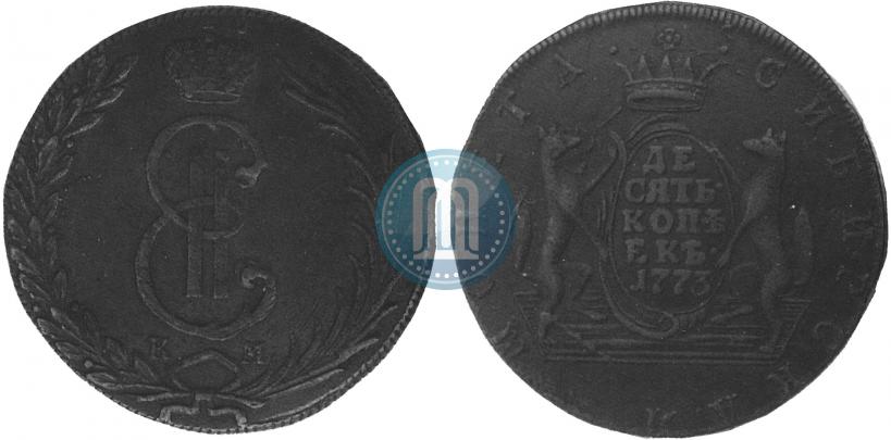 Picture 10 kopecks 1773 year КМ 