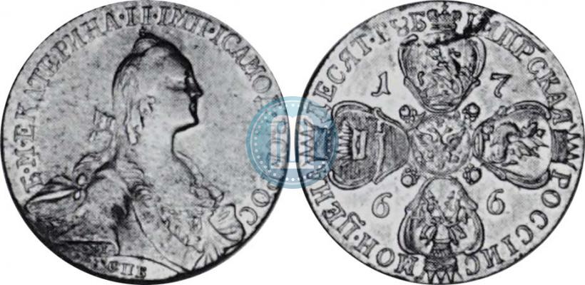 Picture 10 roubles 1766 year СПБ 