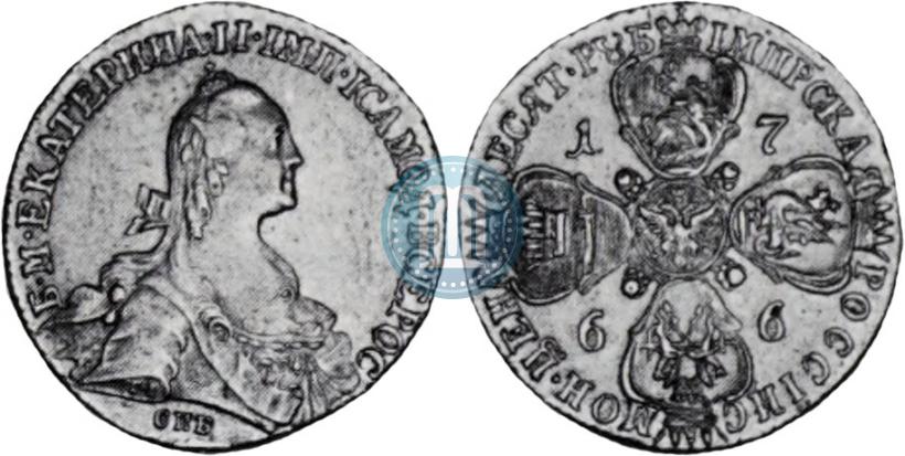 Picture 10 roubles 1766 year СПБ 