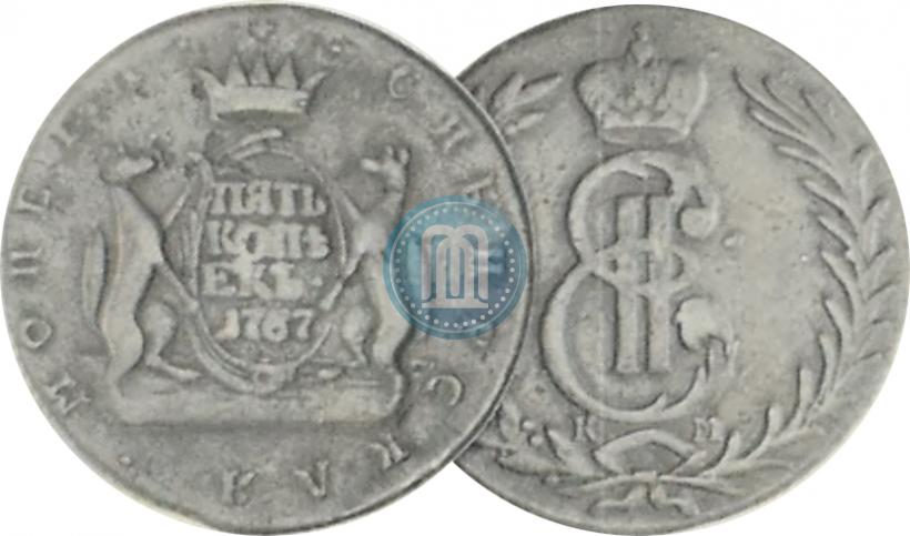 Фото 5 копеек 1767 года КМ 