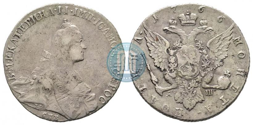 Фото Полтина 1766 года СПБ-АШ 
