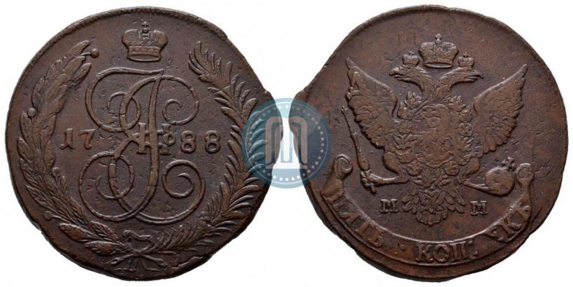 Фото 5 копеек 1788 года ММ 