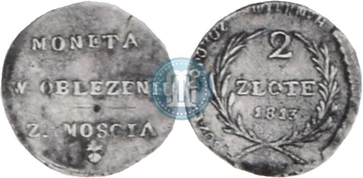 Фото 2 злотых 1813 года  