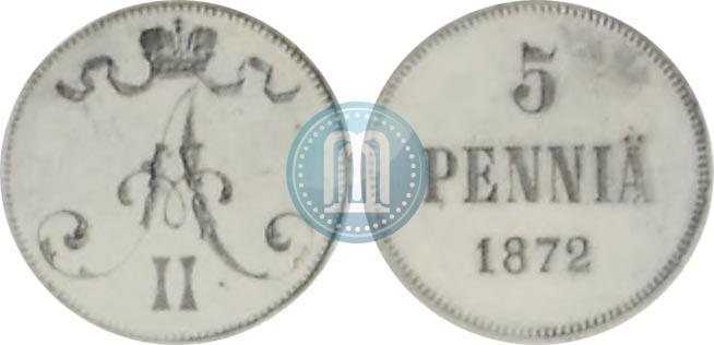 Фото 5 пенни 1872 года  