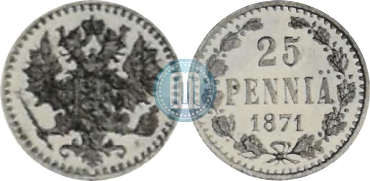 Picture 25 pennia 1871 year S 