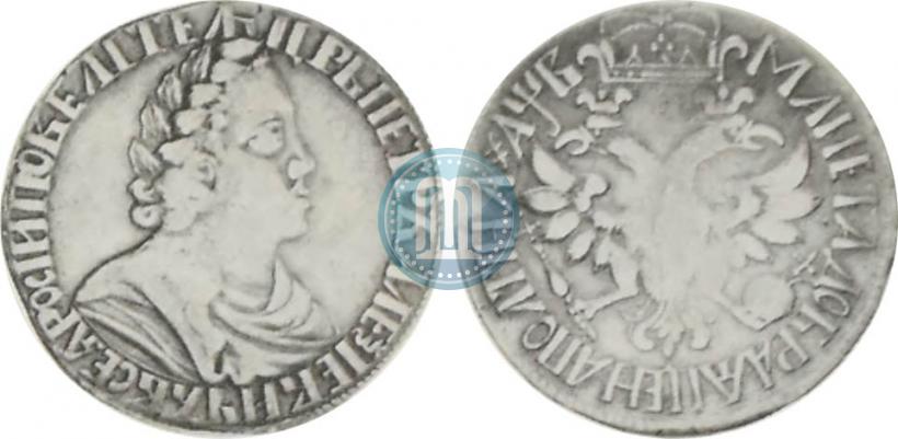 Picture Poltina 1702 year  "Without ribbons near the wreath"