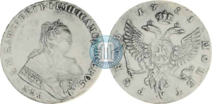 Фото 1 рубль 1751 года ММД 