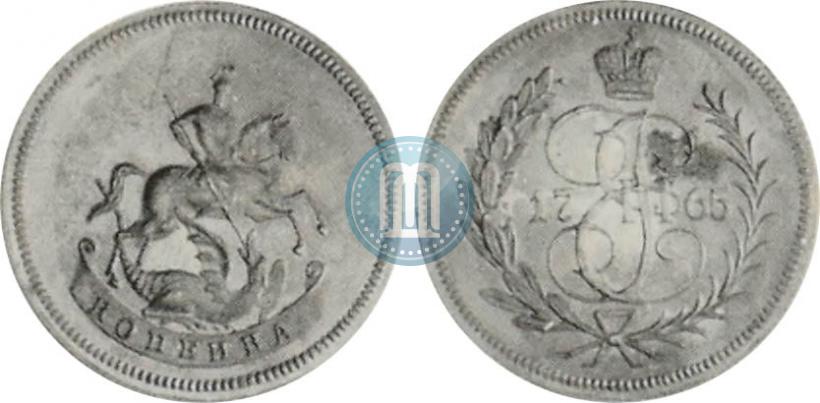 Picture 1 kopeck 1765 year  