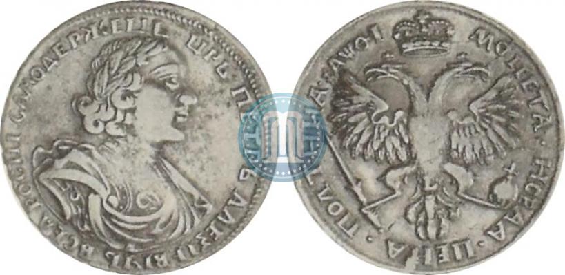 Фото Полтина 1719 года L "Портрет в латах"