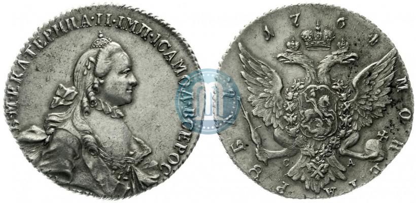 Фото 1 рубль 1764 года СПБ-СА 