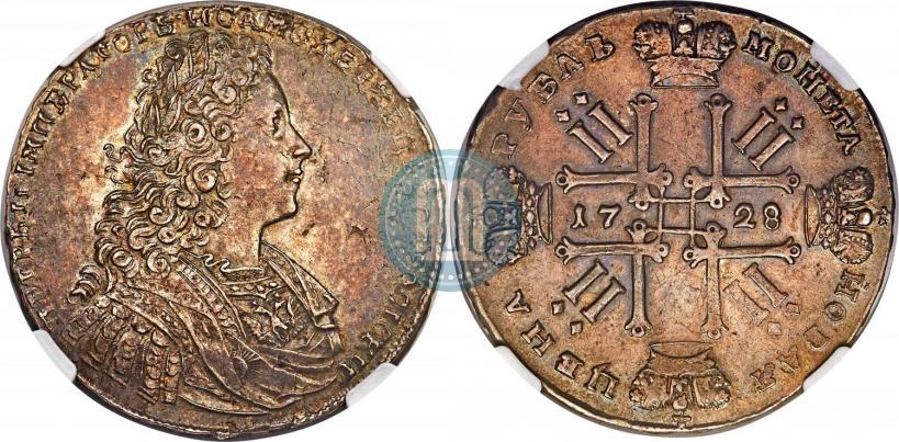 Фото 1 рубль 1728 года  "Тип 1727"