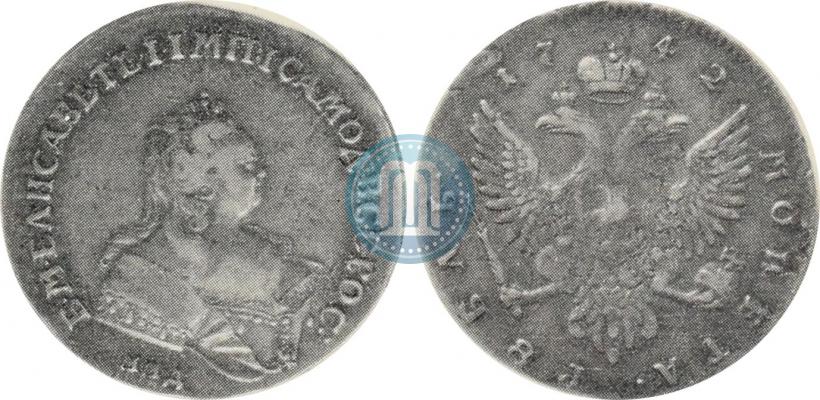 Picture 1 rouble 1742 year ММД 