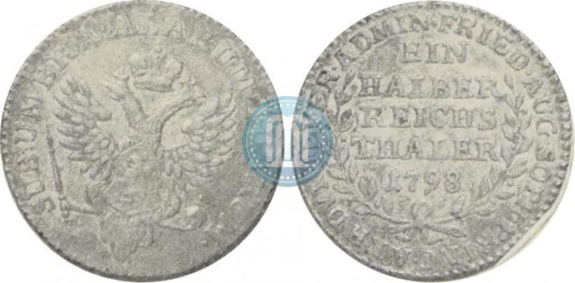 Фото Ein halber reichsthaler 1798 года  "Княжество Йевер"