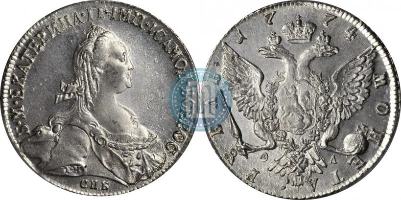 Picture 1 rouble 1774 year СПБ-ФЛ 