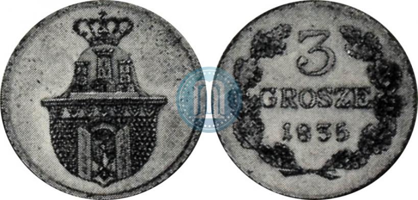 Фото 3 гроша 1835 года  "Пробные"
