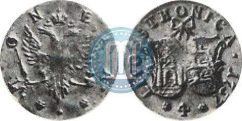 Фото 4 копейки 1757 года  "Ливонез"
