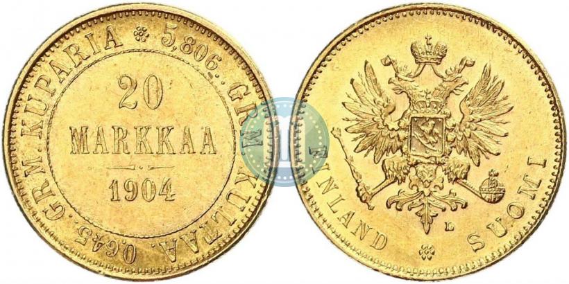 Picture 20 markkaa 1904 year L 