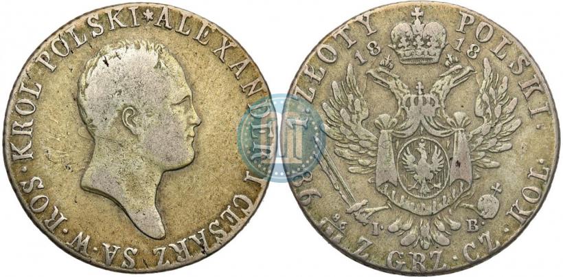 Picture 1 złoty 1818 year IB 
